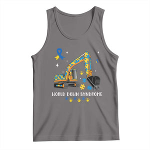World Down Syndrome Awareness Day Bulldozer Tank Top TS02 Deep Heather Print Your Wear