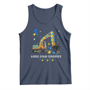 World Down Syndrome Awareness Day Bulldozer Tank Top TS02 Navy Print Your Wear