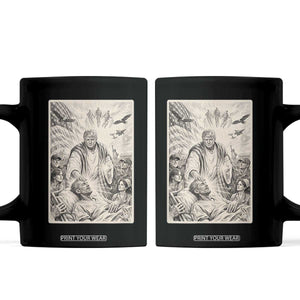 Trump The Healer Graphic Coffee Mug Vintage Etching Style Religious Political Satire TS02 Black Print Your Wear