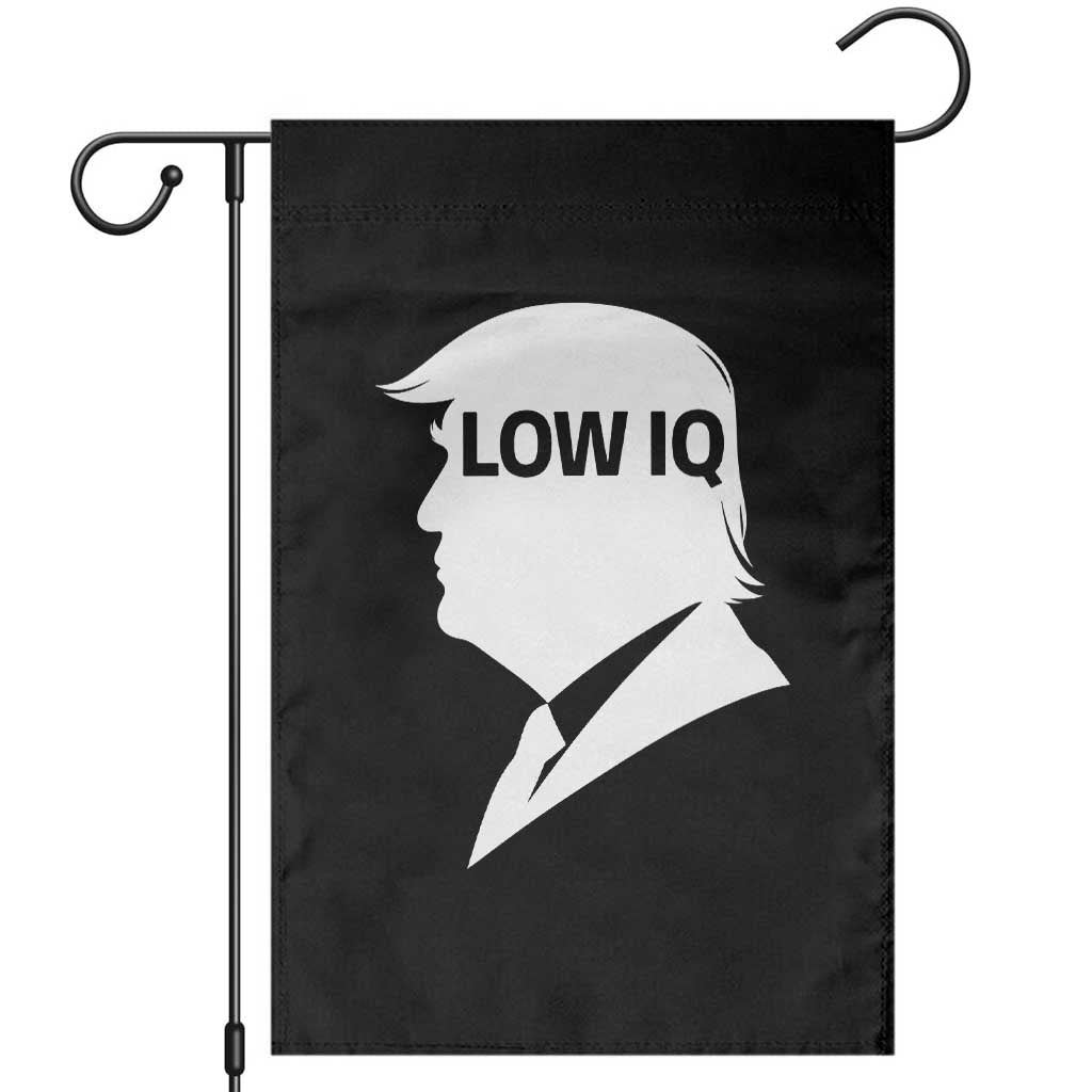 Low IQ Political Silhouette Profile Humor Garden Flag Satirical Politics Subtle Hate TS02 Black Print Your Wear