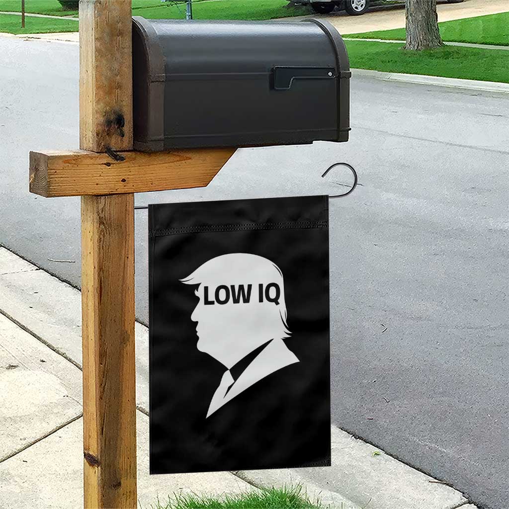 Low IQ Political Silhouette Profile Humor Garden Flag Satirical Politics Subtle Hate TS02 Print Your Wear
