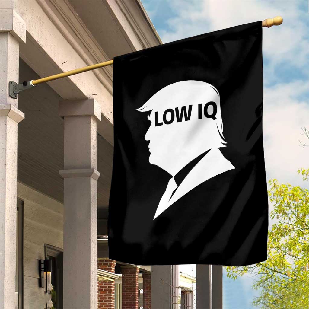 Low IQ Political Silhouette Profile Humor Garden Flag Satirical Politics Subtle Hate TS02 Print Your Wear