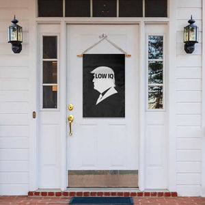 Low IQ Political Silhouette Profile Humor Garden Flag Satirical Politics Subtle Hate TS02 Print Your Wear