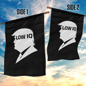 Low IQ Political Silhouette Profile Humor Garden Flag Satirical Politics Subtle Hate TS02 Print Your Wear