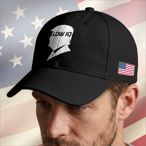 Low IQ Political Silhouette Profile Humor Baseball Cap Satirical Politics Subtle Hate TS02 Print Your Wear
