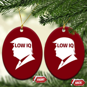 Low IQ Political Silhouette Profile Humor Ceramic Ornament Satirical Politics Subtle Hate TS02 Print Your Wear