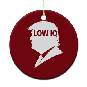 Low IQ Political Silhouette Profile Humor Ceramic Ornament Satirical Politics Subtle Hate TS02 1pc Red Print Your Wear