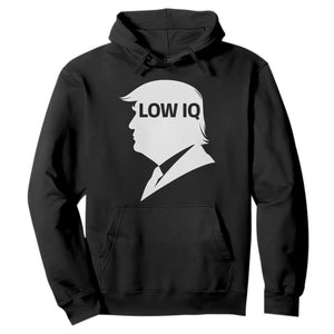 Low IQ Political Silhouette Profile Humor Hoodie Satirical Politics Subtle Hate TS02 Black Print Your Wear
