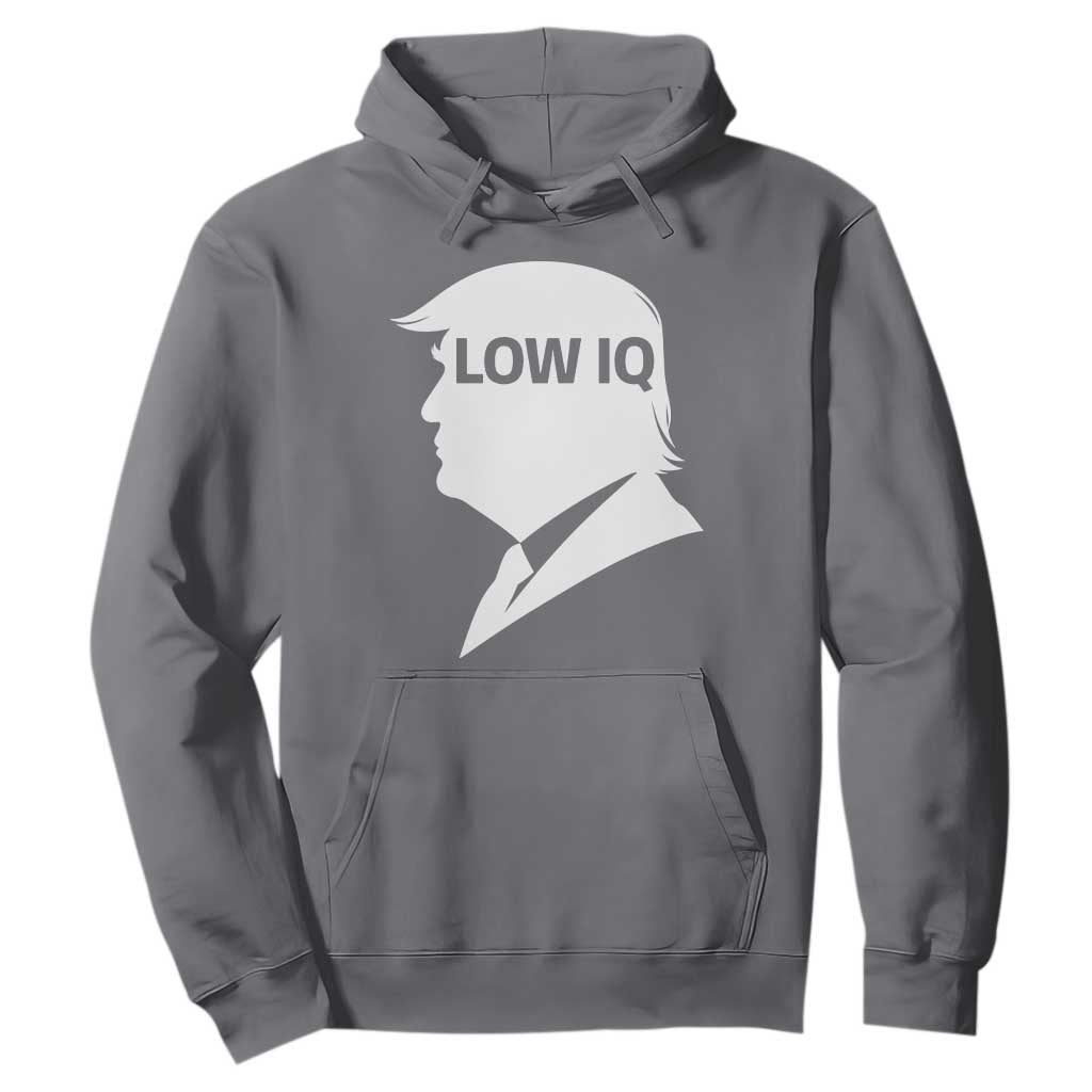 Low IQ Political Silhouette Profile Humor Hoodie Satirical Politics Subtle Hate TS02 Charcoal Print Your Wear