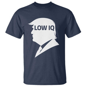 Low IQ Political Silhouette Profile Humor T Shirt Satirical Politics Subtle Hate TS02 Navy Print Your Wear