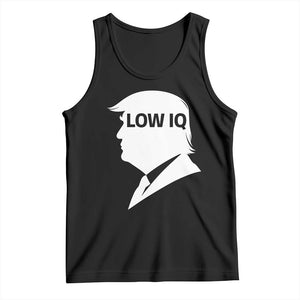 Low IQ Political Silhouette Profile Humor Tank Top Satirical Politics Subtle Hate TS02 Black Print Your Wear