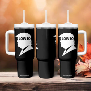 Low IQ Political Silhouette Profile Humor Tumbler With Handle Satirical Politics Subtle Hate TS02 Print Your Wear