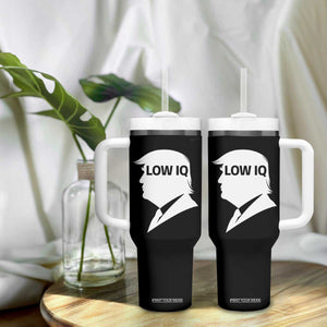 Low IQ Political Silhouette Profile Humor Tumbler With Handle Satirical Politics Subtle Hate TS02 Print Your Wear