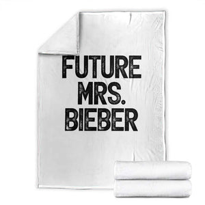 Future Mrs. Pop Star Bride to Be Throw Blanket Iconic Music Fan Gift Vintage TS02 White Print Your Wear
