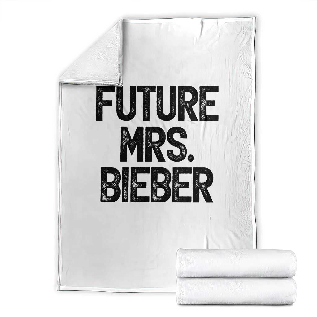 Future Mrs. Pop Star Bride to Be Throw Blanket Iconic Music Fan Gift Vintage TS02 White Print Your Wear
