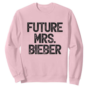 Future Mrs. Pop Star Bride to Be Sweatshirt Iconic Music Fan Gift Vintage TS02 Light Pink Print Your Wear
