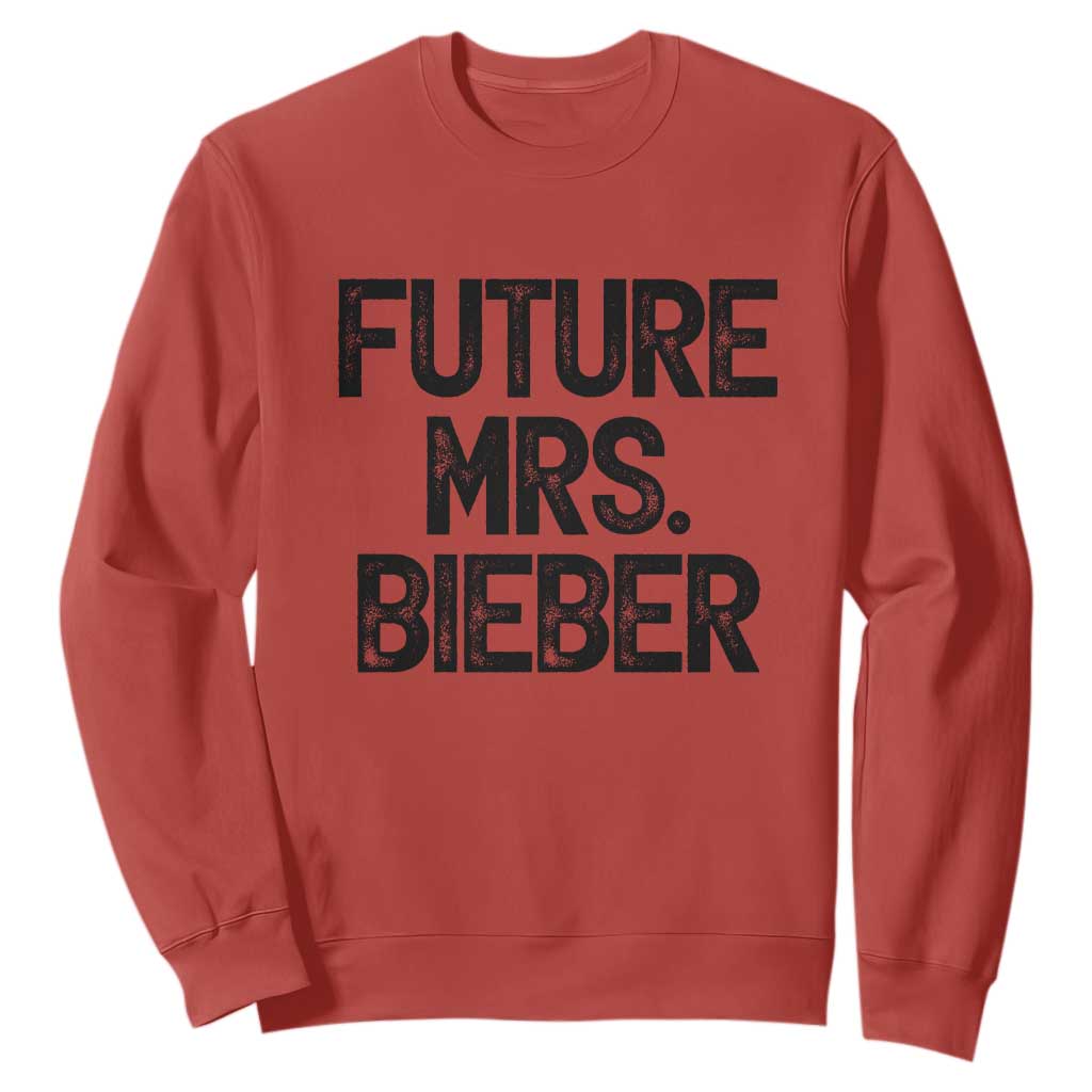 Future Mrs. Pop Star Bride to Be Sweatshirt Iconic Music Fan Gift Vintage TS02 Red Print Your Wear
