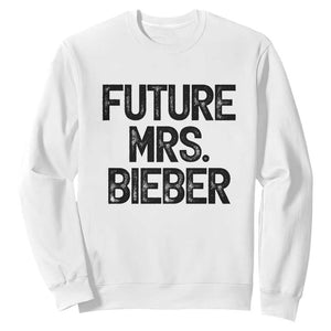 Future Mrs. Pop Star Bride to Be Sweatshirt Iconic Music Fan Gift Vintage TS02 White Print Your Wear