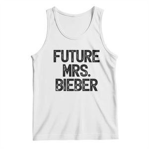 Future Mrs. Pop Star Bride to Be Tank Top Iconic Music Fan Gift Vintage TS02 White Print Your Wear