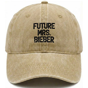 Future Mrs. Pop Star Bride to Be Washed Cotton Baseball Cap Iconic Music Fan Gift Vintage TS02 Print Your Wear