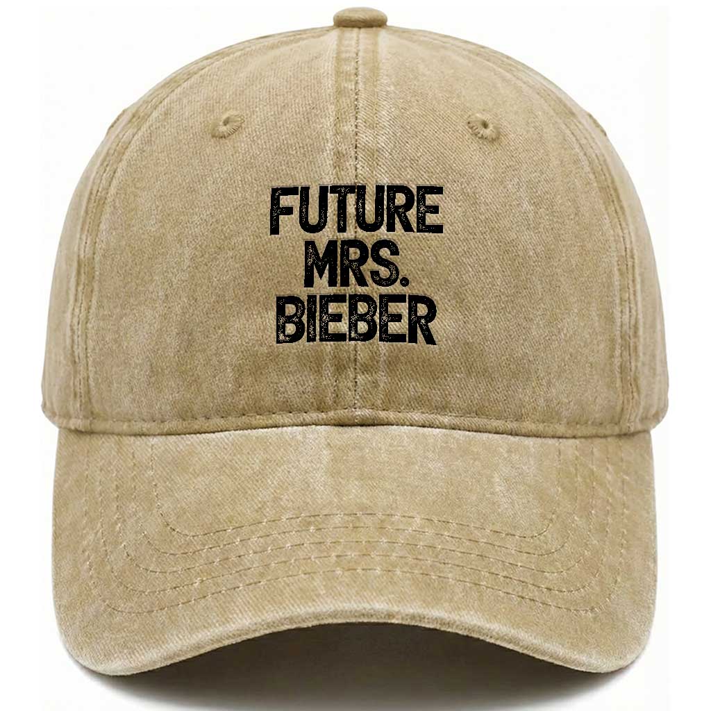 Future Mrs. Pop Star Bride to Be Washed Cotton Baseball Cap Iconic Music Fan Gift Vintage TS02 Print Your Wear