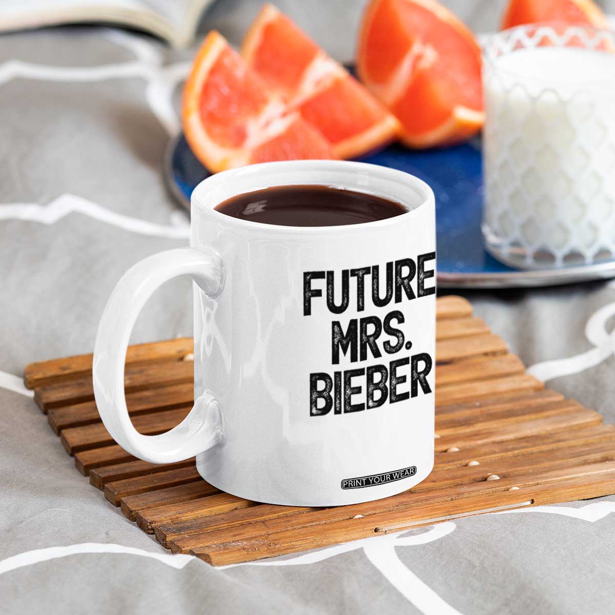 Future Mrs. Pop Star Bride to Be Coffee Mug Iconic Music Fan Gift Vintage TS02 Print Your Wear