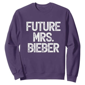 Future Mrs. Pop Star Bride to Be White Script Sweatshirt Iconic Music Fan Gift Vintage TS02 Purple Print Your Wear
