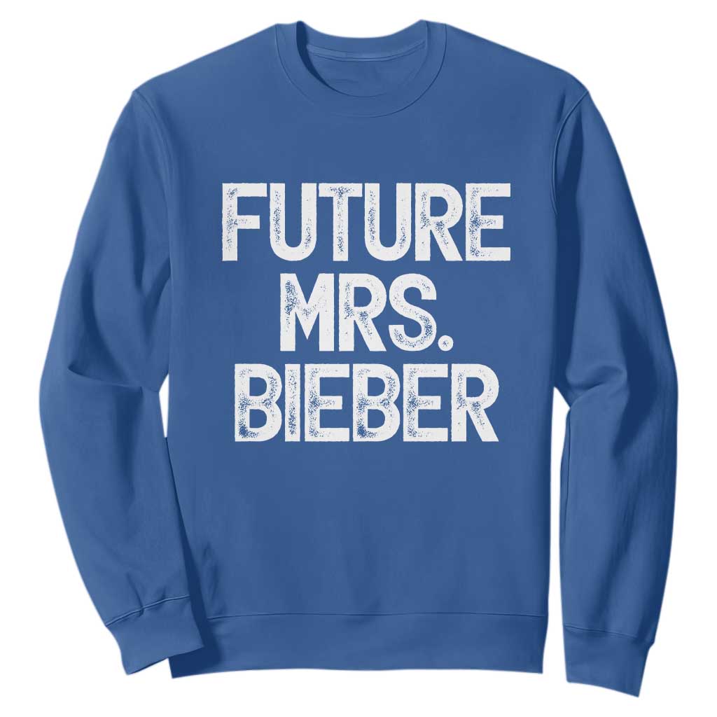 Future Mrs. Pop Star Bride to Be White Script Sweatshirt Iconic Music Fan Gift Vintage TS02 Royal Blue Print Your Wear