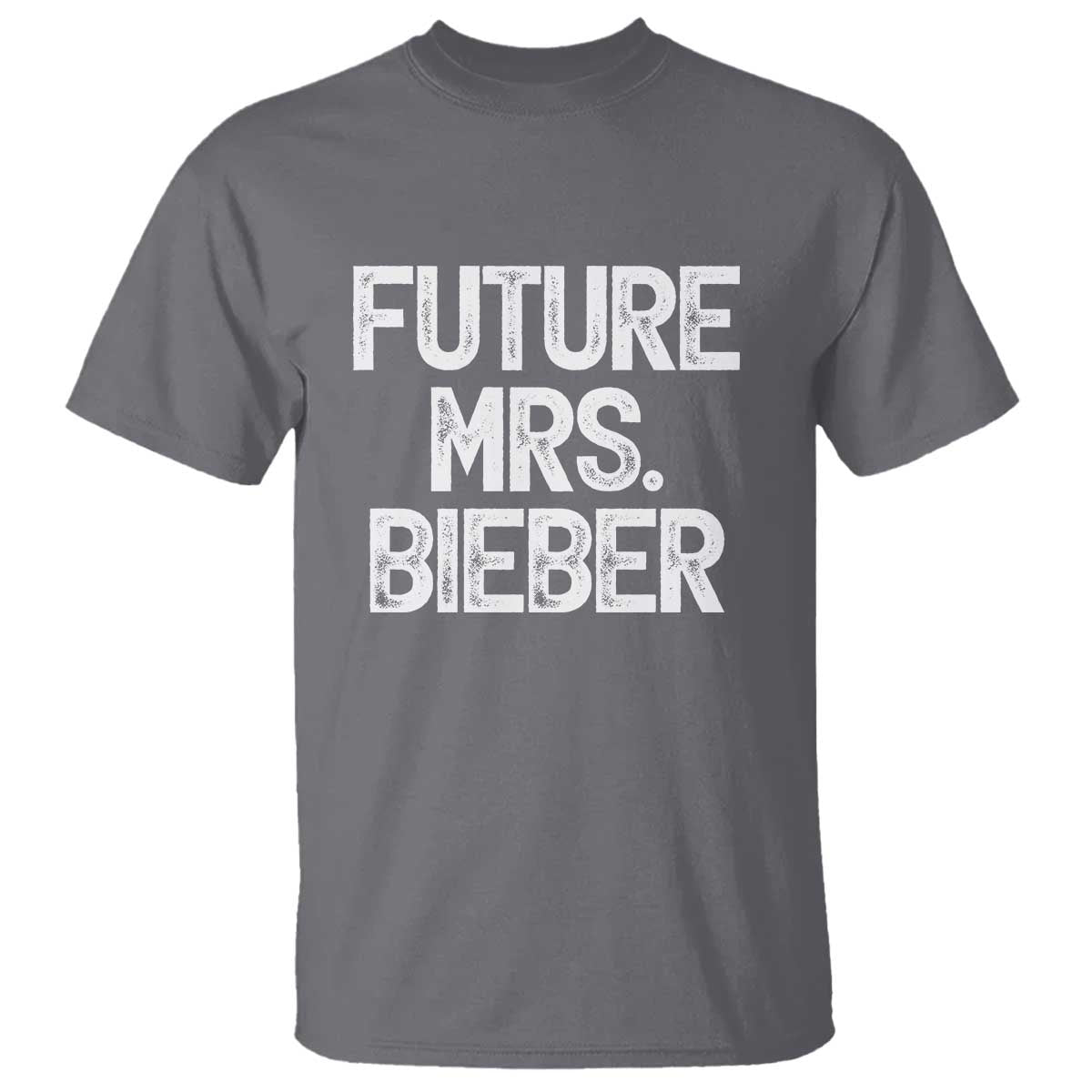 Future Mrs. Pop Star Bride to Be White Script T Shirt Iconic Music Fan Gift Vintage TS02 Charcoal Print Your Wear