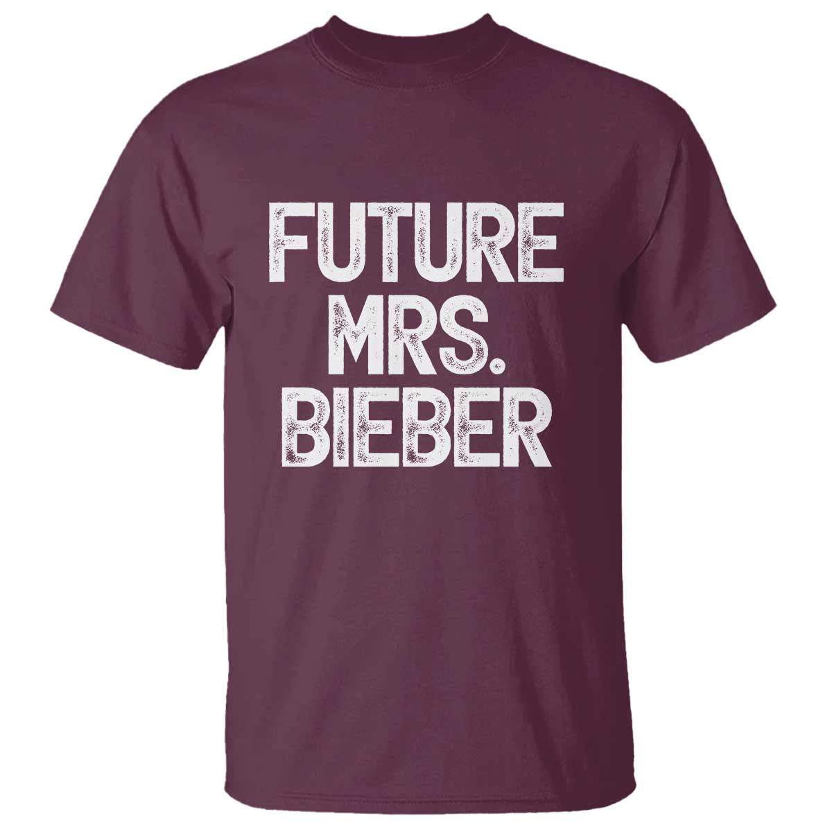 Future Mrs. Pop Star Bride to Be White Script T Shirt Iconic Music Fan Gift Vintage TS02 Maroon Print Your Wear