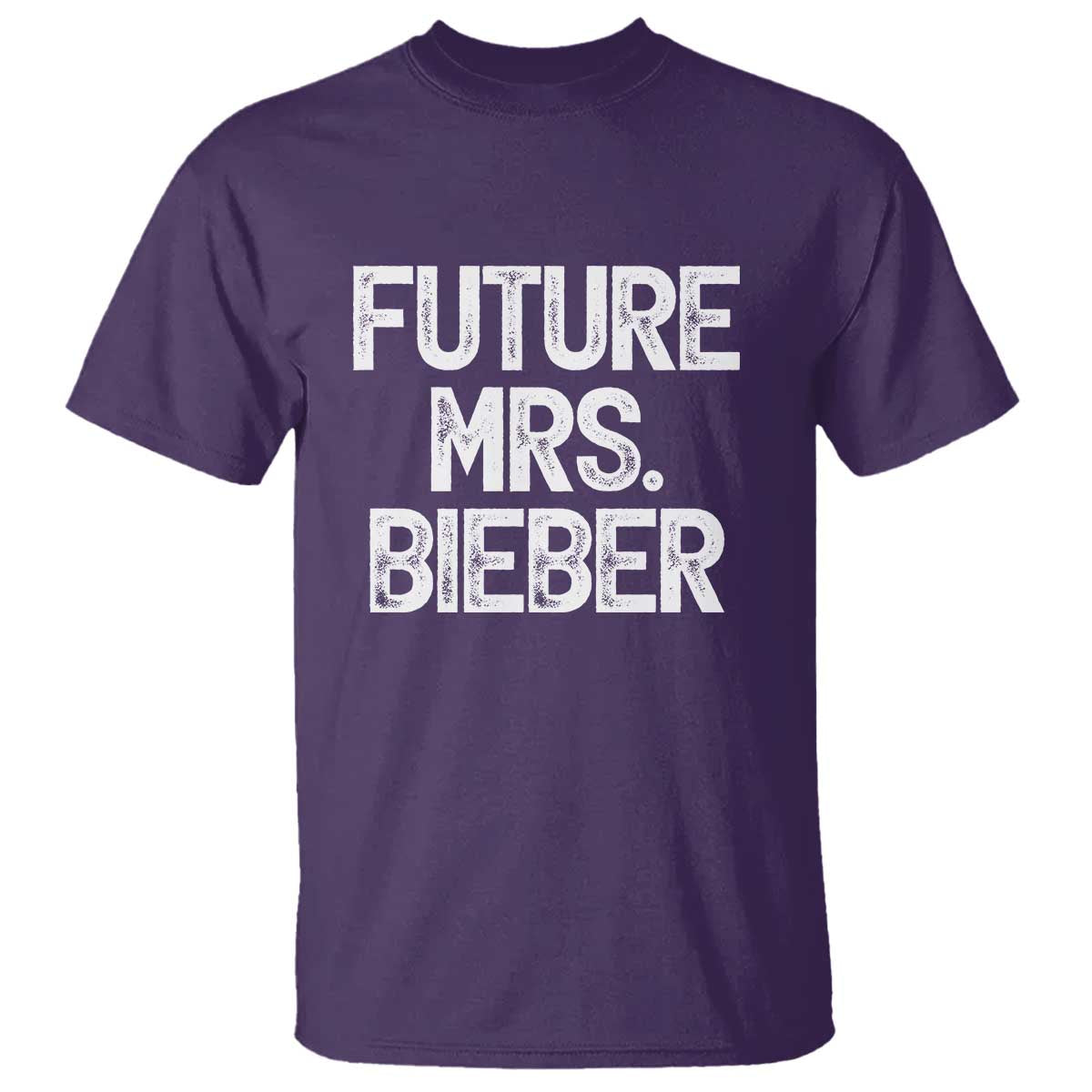 Future Mrs. Pop Star Bride to Be White Script T Shirt Iconic Music Fan Gift Vintage TS02 Purple Print Your Wear