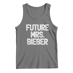 Future Mrs. Pop Star Bride to Be White Script Tank Top Iconic Music Fan Gift Vintage TS02 Black Heather Print Your Wear