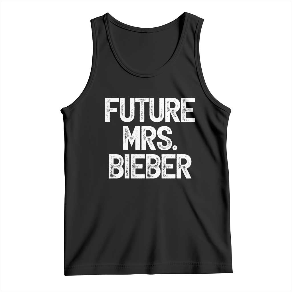 Future Mrs. Pop Star Bride to Be White Script Tank Top Iconic Music Fan Gift Vintage TS02 Black Print Your Wear