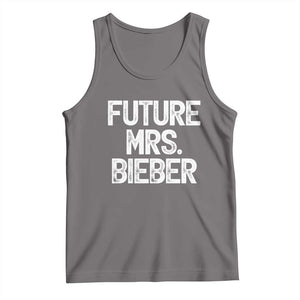 Future Mrs. Pop Star Bride to Be White Script Tank Top Iconic Music Fan Gift Vintage TS02 Deep Heather Print Your Wear
