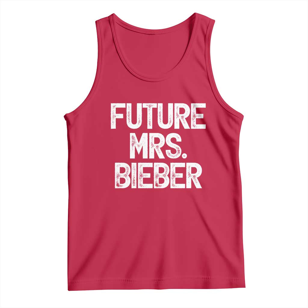 Future Mrs. Pop Star Bride to Be White Script Tank Top Iconic Music Fan Gift Vintage TS02 Red Print Your Wear