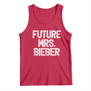 Future Mrs. Pop Star Bride to Be White Script Tank Top Iconic Music Fan Gift Vintage TS02 Red Print Your Wear