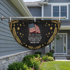 We the People US Flag Patriotic Fan Flag It Needs To Be Reread US Constitution TS02 2pcs pack Vintage Black Print Your Wear
