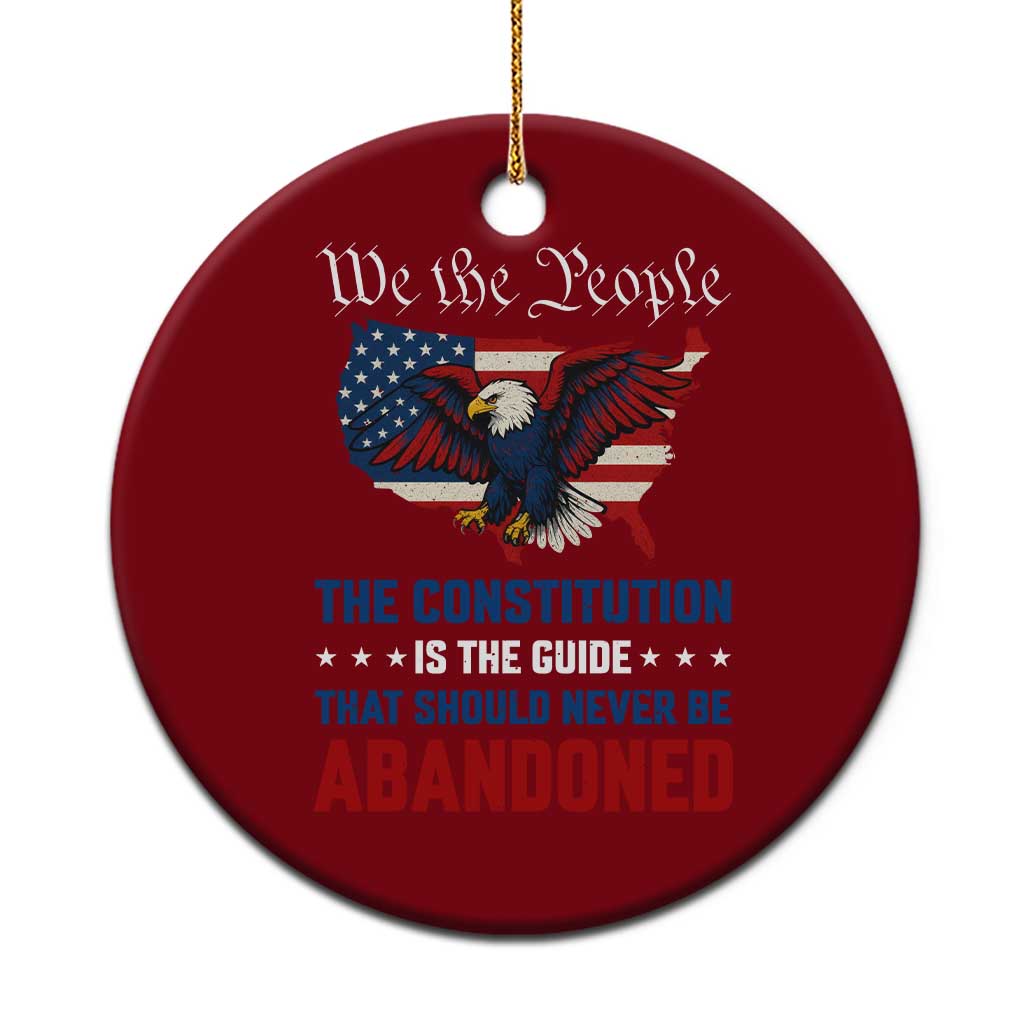 We the People Patriotic Eagle Ceramic Ornament Defend the Constitution American Flag TS02 1pc Red Print Your Wear