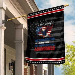 We the People Patriotic Eagle Garden Flag Defend the Constitution American Flag TS02 Distressed Black Red Print Your Wear