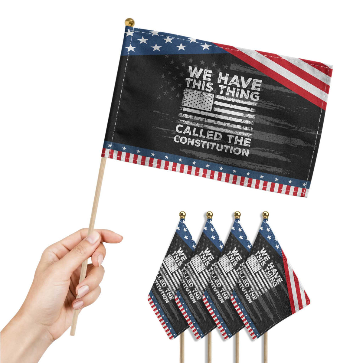 We Have This Thing Called The Constitution Patriotic Handheld Flag Patriotic American Flag TS02 Print Your Wear