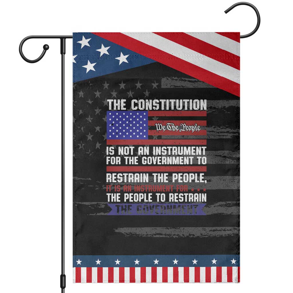 Constitution Liberty American Patriotic Garden Flag We The People US Flag TS02 Distressed Black Blue Print Your Wear