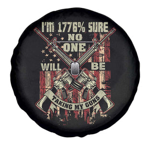 American Patriotic Spare Tire Cover I'm 1776% Sure No One Will Be Taking My Guns US Flag Rifles TS02 Print Your Wear