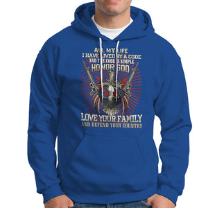 Veteran Hoodie Honor God Love Your Family And Defend Your Country Christian American Bald Eagle TS02 Printyourwear