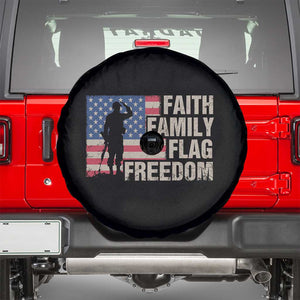 American Patriotic Spare Tire Cover Faith Family Flag Freedom US Flag Patriot TS02 Black Print Your Wear