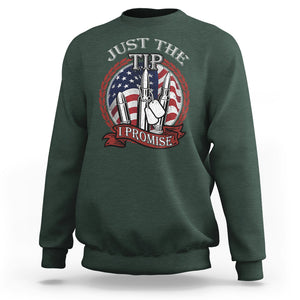 Funny Veteran Sweatshirt Just The Tip I Promise American Flag Bullets TS02 Printyourwear