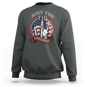 Funny Veteran Sweatshirt Just The Tip I Promise American Flag Bullets TS02 Printyourwear