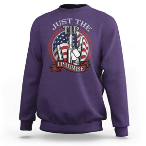 Funny Veteran Sweatshirt Just The Tip I Promise American Flag Bullets TS02 Printyourwear