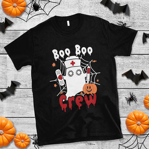 Halloween Nurse T Shirt Boo Boo Crew Nurse Ghost Halloween Costume Boo Sheet TS02 Dark Heather Printyourwear