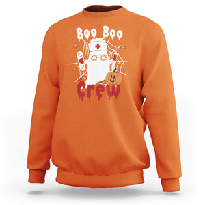 Halloween Nurse Sweatshirt Boo Boo Crew Nurse Ghost Halloween Costume Boo Sheet TS02 Printyourwear