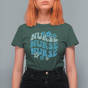 Groovy Nurse T Shirt For Women Nursing School RN Nurse Life Appreciation TS02 Dark Forest Green Printyourwear